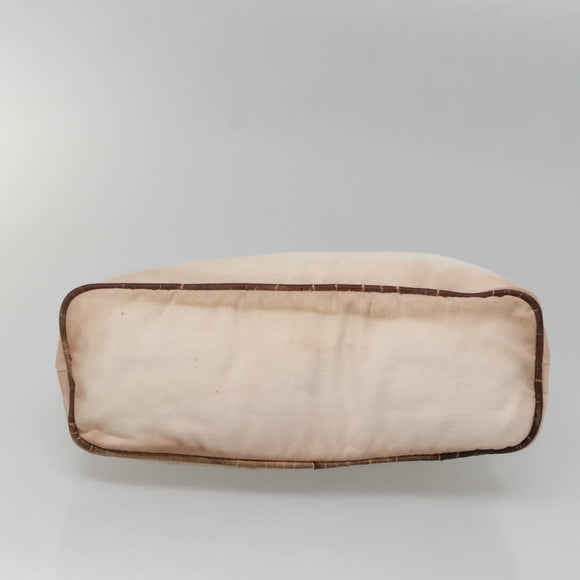 HERMES Bolide Pouch Canvas 2Set Beige Red Silver Auth bs28345