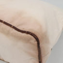 HERMES Bolide Pouch Canvas 2Set Beige Red Silver Auth bs28345-7