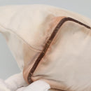 HERMES Bolide Pouch Canvas 2Set Beige Red Silver Auth bs28345-8