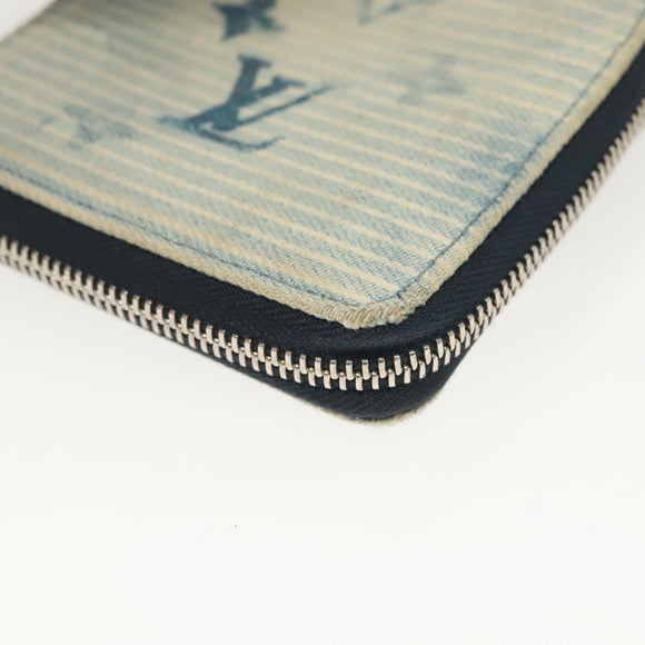 LOUIS VUITTON Monogram Watercolor Zippy Compact Wallet Blue M80461 Auth bs28348
