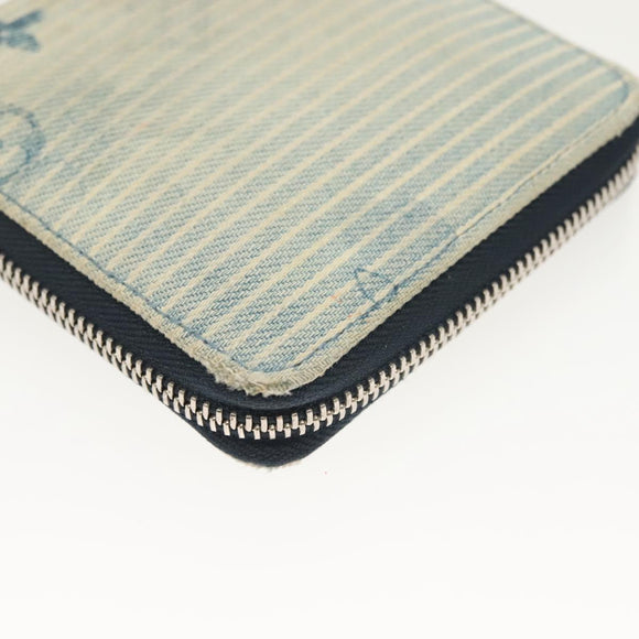 LOUIS VUITTON Monogram Watercolor Zippy Compact Wallet Blue M80461 Auth bs28348