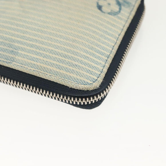 LOUIS VUITTON Monogram Watercolor Zippy Compact Wallet Blue M80461 Auth bs28348