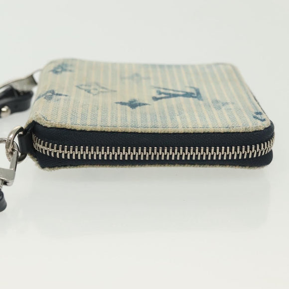 LOUIS VUITTON Monogram Watercolor Zippy Compact Wallet Blue M80461 Auth bs28348