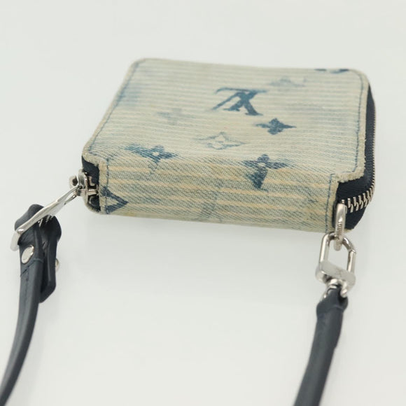 LOUIS VUITTON Monogram Watercolor Zippy Compact Wallet Blue M80461 Auth bs28348