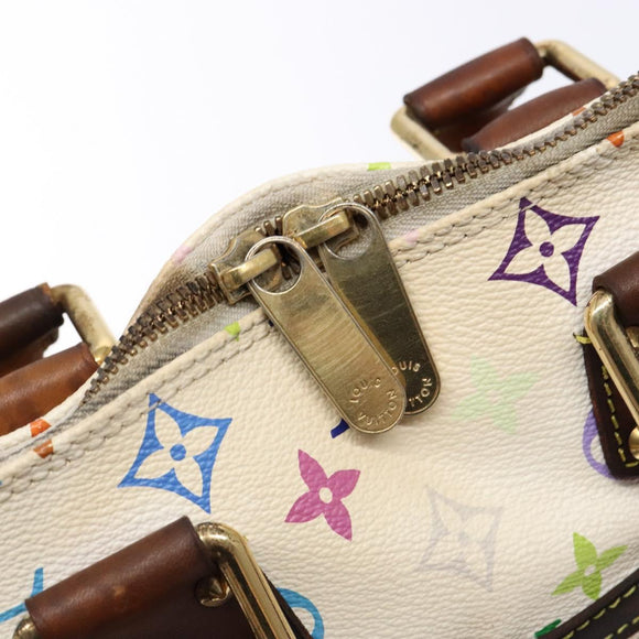 LOUIS VUITTON Monogram Multicolor Alma Hand Bag White M92647 LV Auth bs28368
