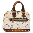 LOUIS VUITTON Monogram Multicolor Alma Hand Bag White M92647 LV Auth bs28368-1