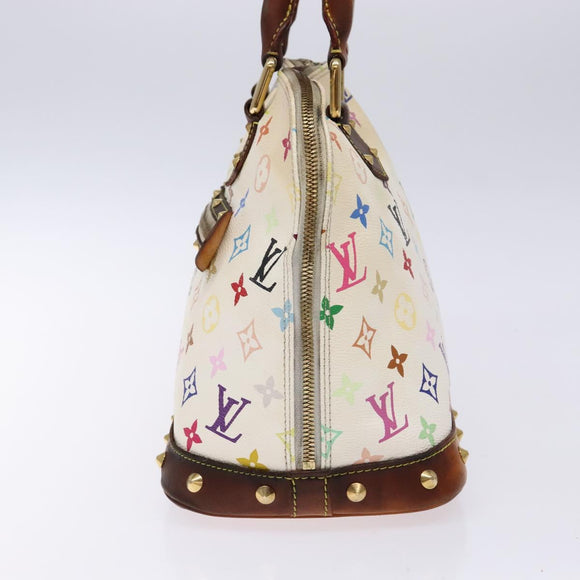 LOUIS VUITTON Monogram Multicolor Alma Hand Bag White M92647 LV Auth bs28368
