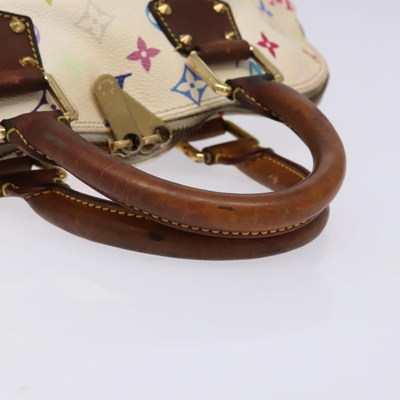 LOUIS VUITTON Monogram Multicolor Alma Hand Bag White M92647 LV Auth bs28368