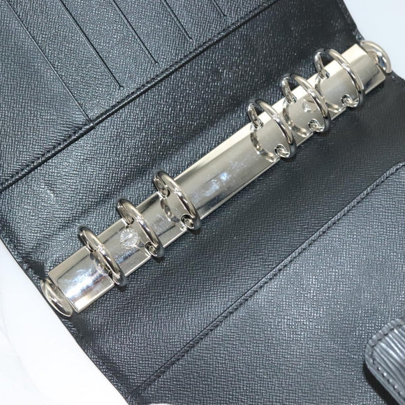 LOUIS VUITTON Epi Agenda MM Day Planner Cover Black R20042 LV Auth bs28377