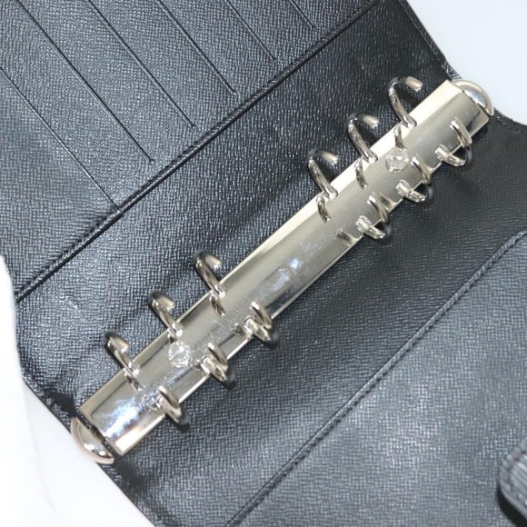 LOUIS VUITTON Epi Agenda MM Day Planner Cover Black R20042 LV Auth bs28377