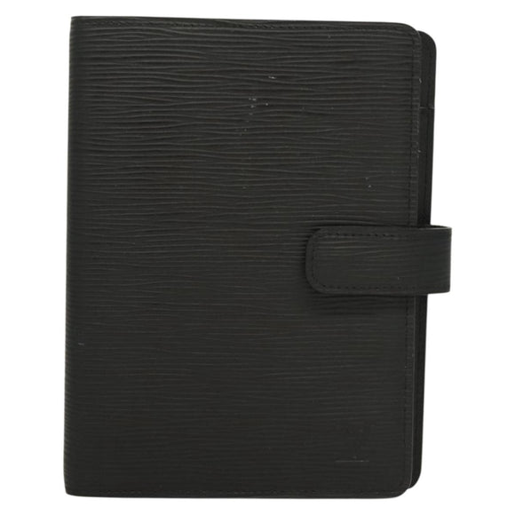 LOUIS VUITTON Epi Agenda MM Day Planner Cover Black R20042 LV Auth bs28377