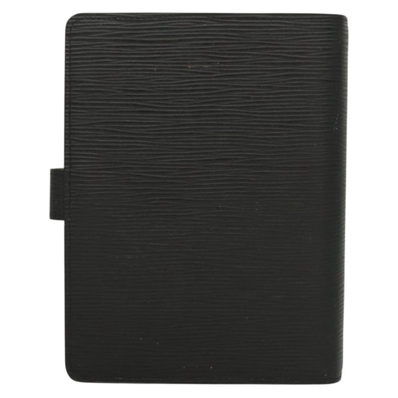 LOUIS VUITTON Epi Agenda MM Day Planner Cover Black R20042 LV Auth bs28377