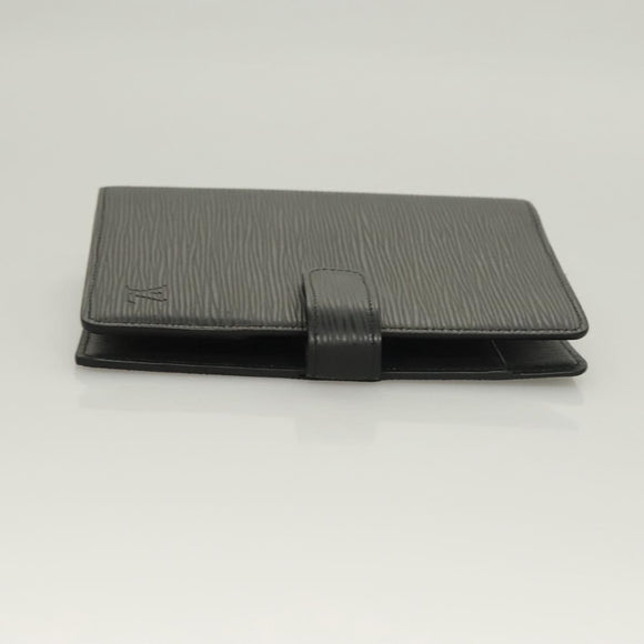 LOUIS VUITTON Epi Agenda MM Day Planner Cover Black R20042 LV Auth bs28377