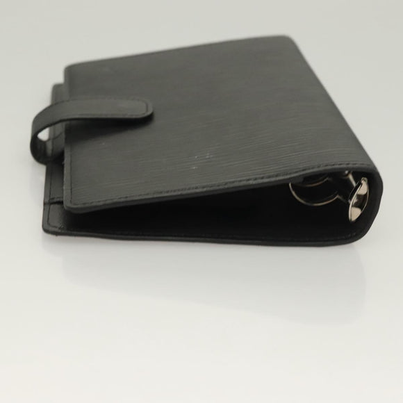 LOUIS VUITTON Epi Agenda MM Day Planner Cover Black R20042 LV Auth bs28377