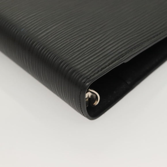 LOUIS VUITTON Epi Agenda MM Day Planner Cover Black R20042 LV Auth bs28377