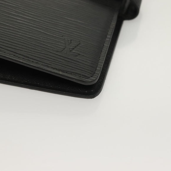 LOUIS VUITTON Epi Agenda MM Day Planner Cover Black R20042 LV Auth bs28377