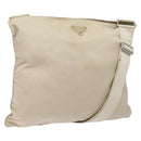 PRADA Shoulder Bag Nylon Beige Auth bs28381-1