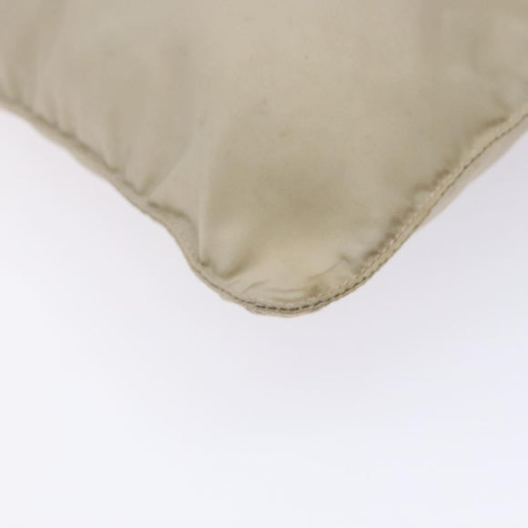 PRADA Umhängetasche Nylon Beige Auth bs28381