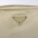 PRADA Shoulder Bag Nylon Beige Auth bs28381-18