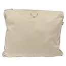 PRADA Shoulder Bag Nylon Beige Auth bs28381-13