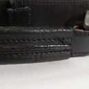 PRADA Hand Bag Nylon Leather 2way Black Silver Auth bs28384-9