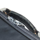 PRADA Hand Bag Nylon Leather 2way Black Silver Auth bs28384-15
