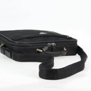 PRADA Hand Bag Nylon Leather 2way Black Silver Auth bs28384-10