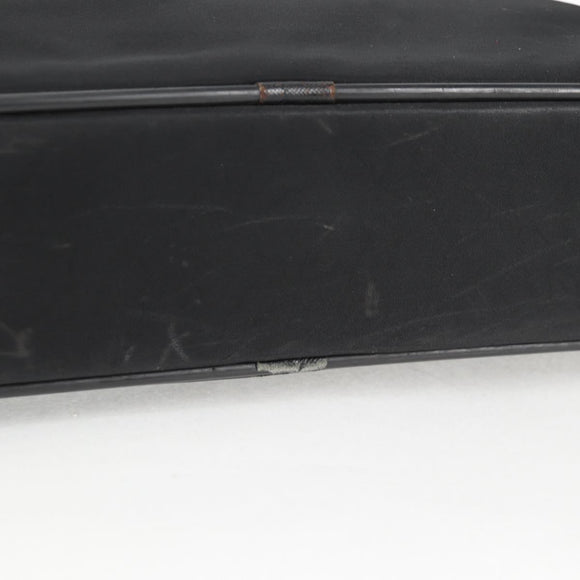 PRADA Hand Bag Nylon Leather 2way Black Silver Auth bs28384