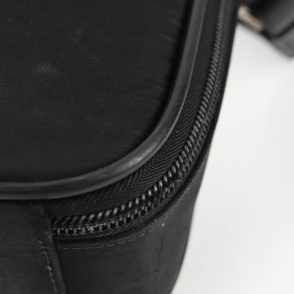 PRADA Hand Bag Nylon Leather 2way Black Silver Auth bs28384