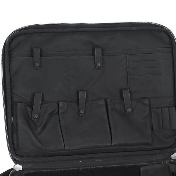 PRADA Hand Bag Nylon Leather 2way Black Silver Auth bs28384
