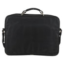PRADA Hand Bag Nylon Leather 2way Black Silver Auth bs28384-2