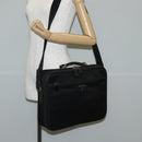 PRADA Hand Bag Nylon Leather 2way Black Silver Auth bs28384-39