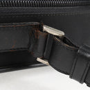 PRADA Hand Bag Nylon Leather 2way Black Silver Auth bs28384-4