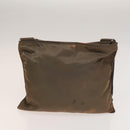 PRADA Shoulder Bag Nylon Leather 2Set Khaki Brown Auth bs28388-11