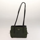 PRADA Shoulder Bag Nylon Leather 2Set Khaki Brown Auth bs28388-2