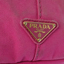 PRADA Canapa GM Hand Bag Canvas Pink Gold Auth bs28390-18