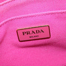 PRADA Canapa GM Hand Bag Canvas Pink Gold Auth bs28390-19