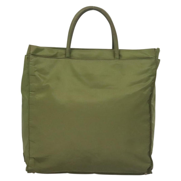 PRADA Tote Bag Nylon Khaki Auth bs28394