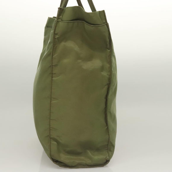 PRADA Tote Bag Nylon Khaki Auth bs28394