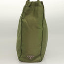 PRADA Tote Bag Nylon Khaki Auth bs28394-4
