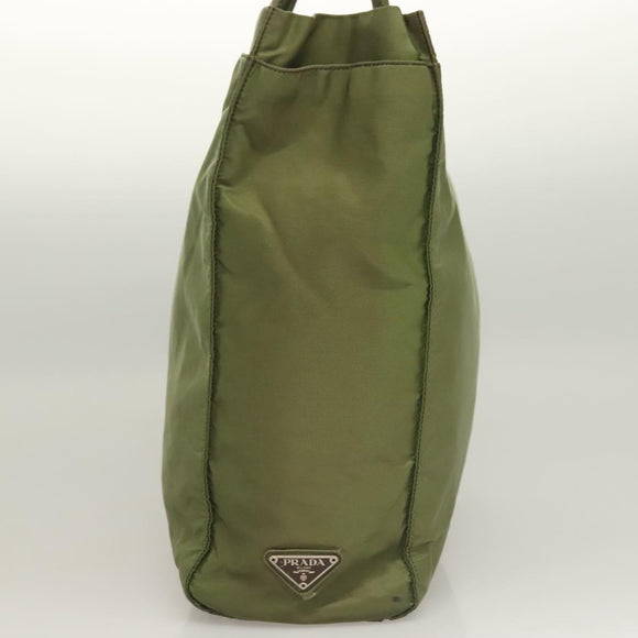 PRADA Tote Bag Nylon Khaki Auth bs28394