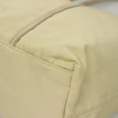 PRADA Tote Bag Nylon Leather Beige Auth bs28396-15