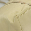 PRADA Tote Bag Nylon Leather Beige Auth bs28396-16
