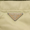 PRADA Tote Bag Nylon Leather Beige Auth bs28396-18