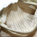 PRADA Tote Bag Nylon Leather Beige Auth bs28396-22