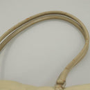 PRADA Tote Bag Nylon Leather Beige Auth bs28396-8