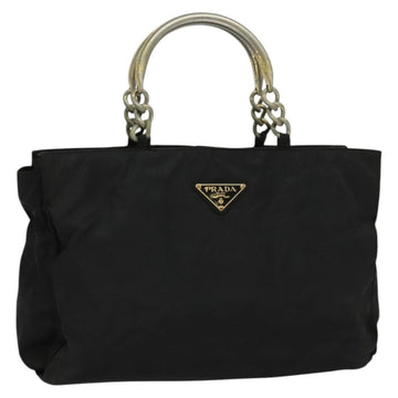 PRADA Tote Bag Nylon Black Auth bs28398