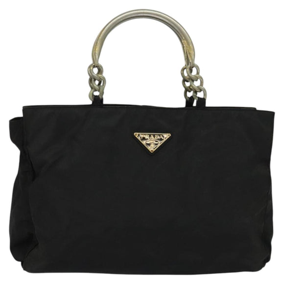 PRADA Tote Bag Nylon Black Auth bs28398