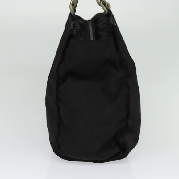 PRADA Tote Bag Nylon Black Auth bs28398