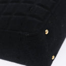 CHANEL Choco Bar Shoulder Bag Cotton Black Gold CC Auth bs28407-12